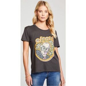 CHASER | Elton John Graphic Tee Short Sleeve Vintage Black Women’s Size Small